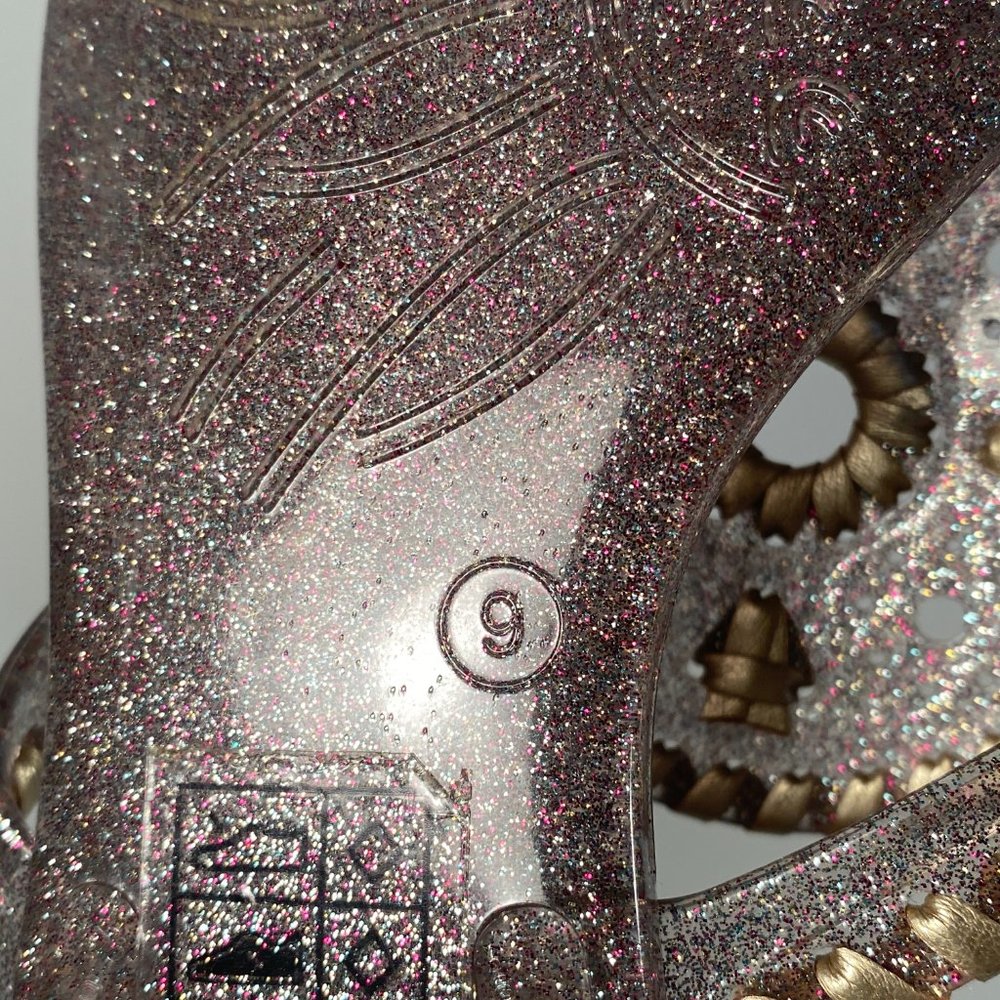 Jack Rogers Sparkle Rubber Jelly Thong Sandals Women Size 9 - Picture 8 of 8
